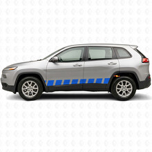 Adesivo in Vinile Laterale a Strisce Stile Blocco per Jeep Cherokee 2014-2023_3