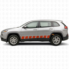 Adesivo in Vinile Laterale a Strisce Stile Blocco per Jeep Cherokee 2014-2023_5