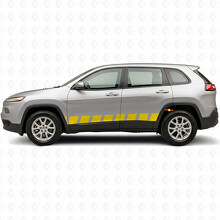 Adesivo in Vinile Laterale a Strisce Stile Blocco per Jeep Cherokee 2014-2023_6