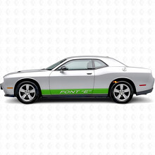 Adesivo in Vinile Personalizzato con Strisce Contorno per Minigonne Dodge Challenger_3