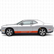 Adesivo in Vinile Personalizzato con Strisce Contorno per Minigonne Dodge Challenger_4
