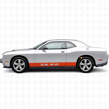 Adesivo Vinile con Bande Diritte H/O 6.1L per Pannello Sottoscocca per Dodge Challenger_4