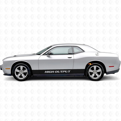 Adesivo Vinile Laterale a Strisce Dritte ad Alta Potenza per Dodge Challenger