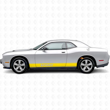 Adesivo in vinile con strisce laterali a contorno sportivo per Dodge Challenger_5