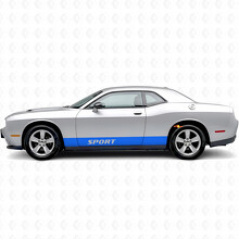 Strisce Laterali Sottili Sportive Adesive in Vinile per Dodge Challenger_2