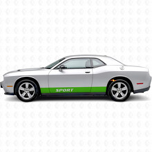 Strisce Laterali Sottili Sportive Adesive in Vinile per Dodge Challenger_3