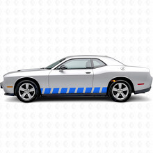 Adesivo Vinile Laterale a Strisce Stile Blocco per Dodge Challenger_2