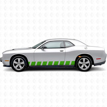 Adesivo Vinile Laterale a Strisce Stile Blocco per Dodge Challenger_3