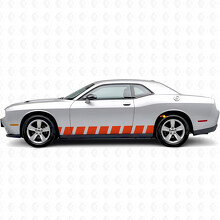 Adesivo Vinile Laterale a Strisce Stile Blocco per Dodge Challenger_4