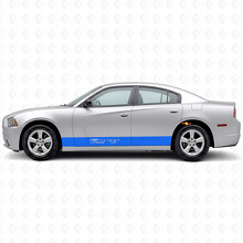 Strisce Diritte e Testo Personalizzato Adesivo Vinile Laterale per Dodge Charger 2011-2014_2