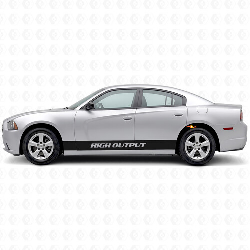 Adesivo Vinile Laterale con Strisce Lineari ad Alta Potenza per Dodge Charger 2011-2014