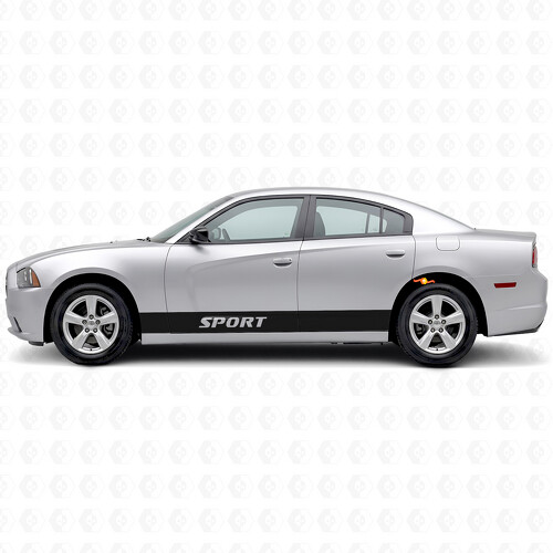Adesivo in vinile laterale a strisce dritte sportive per Dodge Charger 2011-2014