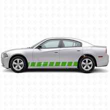 Adesivo Laterale in Vinile con Strisce Stile Blocco per Dodge Charger 2011-2014_3
