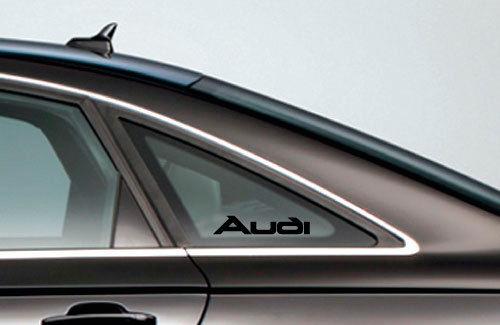 2 AUDI Logo Finestra Adesivo Emblema A4 A5 A6 A8 S4 S5 S8 Q5 Q7 TT Nero