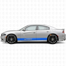 Adesivo Vinile Strisce Laterali Contorno Sport per Dodge Charger 2015-2026_2