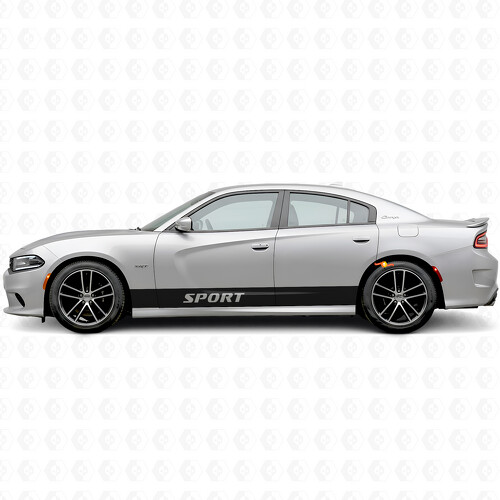 Adesivo Laterale in Vinile con Strisce Sportive Lineari per Dodge Charger 2015-2026