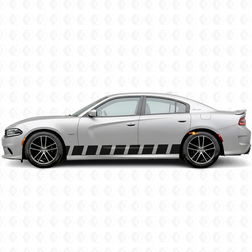 Adesivo decalcomania laterale a strisce stile blocco per Dodge Charger 2015-2026