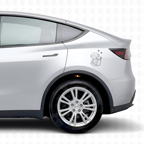Adesivo in vinile laterale per robot di ricarica per Tesla Model Y_1