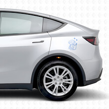 Adesivo in vinile laterale per robot di ricarica per Tesla Model Y_2
