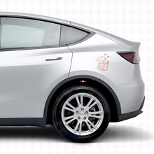 Adesivo in vinile laterale per robot di ricarica per Tesla Model Y_4