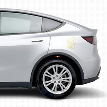 Adesivo in vinile laterale per robot di ricarica per Tesla Model Y_5