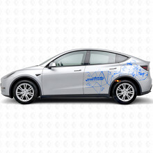 Adesivo laterale in vinile stile triangolo Future In Motion per Tesla Model Y_2