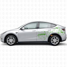 Adesivo laterale in vinile stile triangolo Future In Motion per Tesla Model Y_3