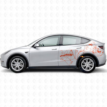 Adesivo laterale in vinile stile triangolo Future In Motion per Tesla Model Y_4