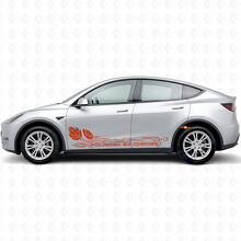 Adesivo in vinile per cambio lato porta alimentato per Tesla Model Y_4