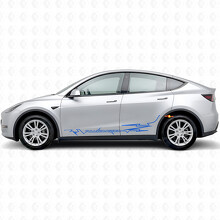 Adesivo in vinile per porta laterale in stile Electro Fully Charged per Tesla Model Y_2