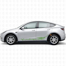 Adesivo in vinile per porta laterale in stile Electro Fully Charged per Tesla Model Y_3