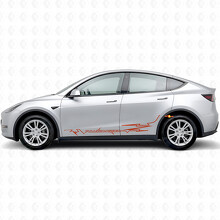 Adesivo in vinile per porta laterale in stile Electro Fully Charged per Tesla Model Y_4