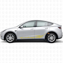 Adesivo in vinile per porta laterale in stile Electro Fully Charged per Tesla Model Y_5
