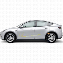 Adesivo in vinile con coordinate di Kiev e linea del percorso per la portiera laterale per Tesla Model Y_5
