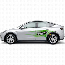 Adesivo in vinile laterale con scritta "Future" in stile elettro per Tesla Model Y_3