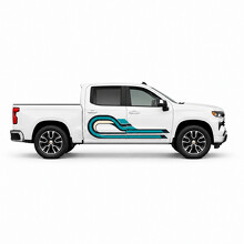 Adesivo Vinile Circuito Tidal Loop Geometrico Lato Porta per Chevrolet Silverado T1XX 2018-2026_2