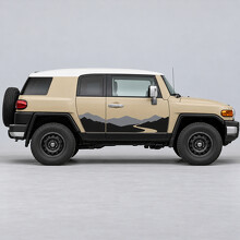 Adesivo in Vinile Laterale Porta Montagne Alpine Pass per Toyota FJ Cruiser_2