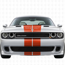 Kit completo adesivo in vinile con doppie strisce e testo personalizzato per Dodge Challenger 2008-2014_4