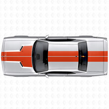 Kit completo adesivo in vinile con doppie strisce e testo personalizzato per Dodge Challenger 2008-2014_5