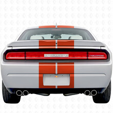 Kit completo adesivo in vinile con doppie strisce e testo personalizzato per Dodge Challenger 2008-2014_6