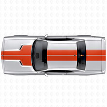 Kit completo di adesivi in vinile con doppio contorno a strisce per Dodge Challenger 2008-2014_5