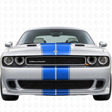 Kit completo di adesivi in vinile con doppio contorno a strisce per Dodge Challenger 2008-2014_7