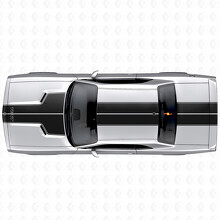 Kit completo adesivo in vinile con doppie strisce contorno e testo personalizzato per Dodge Challenger 2008-2014_2
