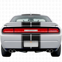 Kit completo adesivo in vinile con doppie strisce contorno e testo personalizzato per Dodge Challenger 2008-2014_3