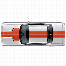 Kit completo adesivo in vinile con doppie strisce contorno e testo personalizzato per Dodge Challenger 2008-2014_5