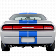 Kit completo adesivo in vinile con doppie strisce contorno e testo personalizzato per Dodge Challenger 2008-2014_9