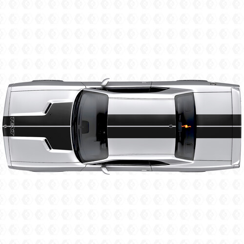 Adesivo Vinile Doppia Striscia Personalizzata Cofano Tetto Bagagliaio per Dodge Challenger 2008-2014