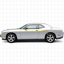 Adesivo in vinile laterale a strisce personalizzate a larghezze variabili per Dodge Challenger_5