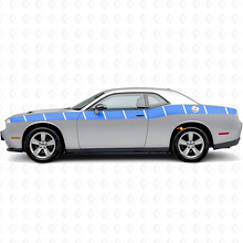 Adesivo in Vinile a Strisce Laterali Stile Strobo per Dodge Challenger_2