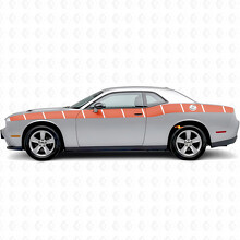 Adesivo in Vinile a Strisce Laterali Stile Strobo per Dodge Challenger_4